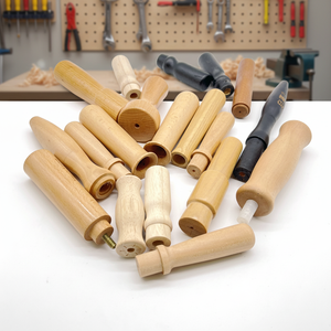 Manici per Utensili in <span class=keywords><strong>Legno</strong></span> Massello Lucidato su Misura, in Faggio e Noce, per <span class=keywords><strong>Scalpelli</strong></span>, Lime, Cacciaviti o Attrezzi da Giardinaggio, ecc. - Product Image 2