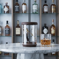 Bocal en verre hermétique personnalisé avec logo, pour café, avec couvercle ventilé, couleur ambre, 1200 ml, pour le stockage des grains de café, pot de conservation alimentaire avec couvercle pop-up