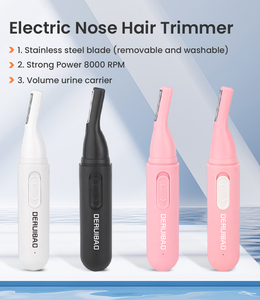 Recortadora Facial <span class=keywords><strong>de</strong></span> Doble Cabezal Recargable por USB Derui Bao, Batería <span class=keywords><strong>de</strong></span> Litio, Depilación <span class=keywords><strong>Nasal</strong></span>, Modelado <span class=keywords><strong>de</strong></span> Cejas, Cuchilla Resistente al Desgaste - Product Image 3