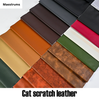Cuir synthétique PVC gaufré litchi bicolore anti-rayures souple pour sacs, chaussures et revêtements de canapé