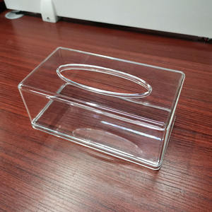 Doku kutusu akrilik malzeme güzel görünüm özel özelleştirme şeffaf moda doku kutusu kapak su geçirmez doku kutusu - Product Image 6