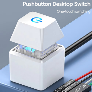 Ordinateur de bureau interrupteur d'alimentation câble d'extension LED <span class=keywords><strong>carte</strong></span> mère démarrage externe <span class=keywords><strong>bouton</strong></span> marche/arrêt pour bureau à domicile 1/1.85/2/5/10M - Product Image 4