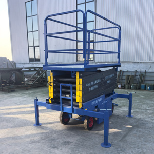 Plateforme élévatrice à ciseaux électrique pour allées étroites, hauteur de levage de 7 m, hauteur de levage de 0,9 m, double soupape de sécurité, alarme, capacité de charge de 500 kg, nouvelle pour espaces restreints - Product Image 6