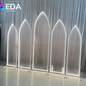 Arche de mariage LEDA en métal blanc à haute transmission lumineuse pour événements, décoration de toile de fond, support lumineux pour cérémonie et accessoires de fête - Product Image 6