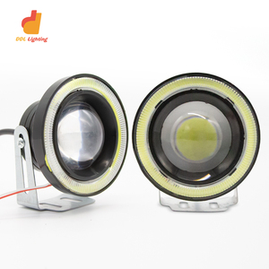 30W proiettore integrato per moto con lenti a Led DRL anello aureola faro 3.5 pollici a LED Angel Devil Eye fendinebbia - Product Image 1