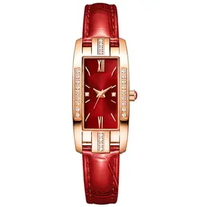 Reloj cuadrado pequeño con diamantes para mujer, pulsera de cuarzo Retro a la moda, gran oferta