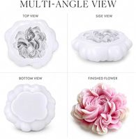 Moule à bougie en silicone motif fleur de renoncule, moules 3D pivoine florale pour décoration de gâteaux, chocolat, bonbons, argile polymère, savon