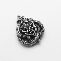 Liontin Viking Ouroboros Celtic Knot Vintage Personalized Pvd Stainless Steel Perhiasan Fashion Berkualitas Tinggi Kalung untuk Pria Grosir