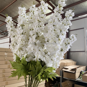 G decorazione per la tavola da <span class=keywords><strong>casa</strong></span> 120cm finto giacinto <span class=keywords><strong>di</strong></span> seta finto lusso <span class=keywords><strong>lilla</strong></span> viola artificiale Delphinium fiore per composizioni floreali - Product Image 6
