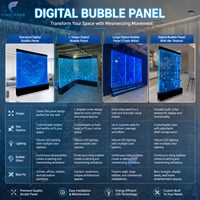 Mur de bulles d'eau mobile en acrylique avec écran lumineux à DEL et séparateur de pièces Style européen Décoration de bureau et de restaurant