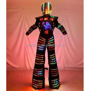Funtoys MOQ 1 PC 뜨거운 <span class=keywords><strong>Led</strong></span> 포식자 의상 레이브 복장 빛나는 정장 의류 호라 로카 파티 아비티 <span class=keywords><strong>Led</strong></span> 로봇 의상 - Product Image 3