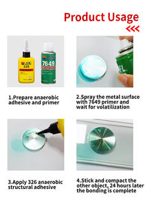 لاصق هيكلي مكافئ لـ 326، غراء لاصق مغناطيسي لا هوائي عالي الحرارة مع برايمر 7649 سعة 50 مل للبيع بالجملة - Product Image 4