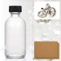 Bouteille en verre Boston de 50 ml et 350 ml pour jus, smoothie, kombucha, bouteille de boisson en verre avec couvercle à vis, vente en gros