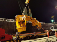 Grue de pont marine à flèche articulée certifiée BV, grue hydraulique pliable pour navires, bateaux de travail et plateformes offshore