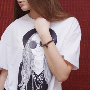 CSJA venta al por mayor pulsera elástica energía curación Natural cuentas de piedra de cristal corazón encanto Ojo de Tigre hombres pulsera <span class=keywords><strong>F105</strong></span> - Product Image 4