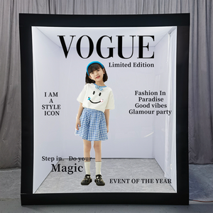 2025 Nhà Máy Miễn Phí Tùy Chỉnh Logo Vogue Tạp Chí <span class=keywords><strong>Backdrop</strong></span> Với Phần Mềm Cho Phần Neon Photo Booth Hộp - Product Image 3