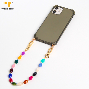 TPU poudre scintillante sport étui de téléphone portable avec chaîne de <span class=keywords><strong>cou</strong></span> poignet bandoulière sangle suspendue antichoc XR XS protecteur de caméra - Product Image 4