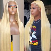Pelucas Frontales de Encaje HD 13x6 al por Mayor, Peluca Frontal Completa de Encaje HD Natural Brasileño Liso, Cabello Humano Virgen sin Pegamento, Negro