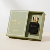 Caja de Perfume Cuadrada de Lujo, Juego de Cajas Rígidas con Logotipo Personalizado, Laminación Mate, Inserto de Esponja Portátil, Botellas de Perfume de 50 ml/100 ml