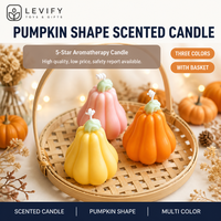 Vela Aromática de Halloween con Forma de Calabaza Apilable, de Cera de Soja, Hecha a Mano, Figura Decorativa, Regalo para el Hogar, Ambiente Acogedor