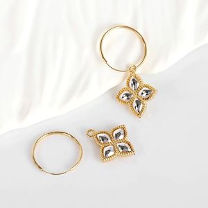 Pendientes de Oro de 18K Versátiles Xinfly, Pendientes de Aro de Oro Duro con Colgante de Oro 750, Joyería Fina de Moda para Mujer - Product Image 4