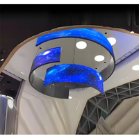 Pantalla LED Curva para Interiores, Módulo Flexible y Suave de 320x160 mm, Pantalla LED Cilíndrica a Todo Color P1.8 P2 P2.5 P3 P4