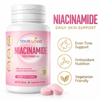 Comprimés à croquer OEM ODM à la Niacinamide, Vitamines C et E, saveur fruits tropicaux, supplément nutritionnel pour la peau à la Vitamine B3, fabrication sous marque privée