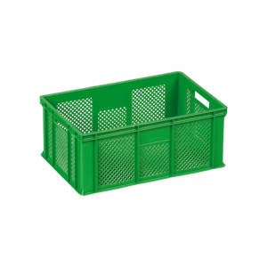 Caisse en plastique entièrement perforée KE 310, en HDPE vierge, robuste, empilable, pour stockage industriel, agriculture et récolte - Product Image 1