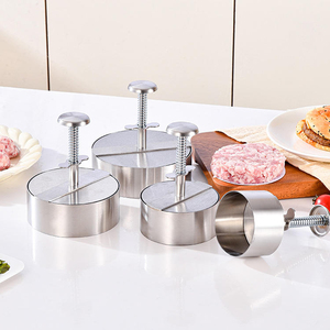 <span class=keywords><strong>Presse</strong></span> à hamburgers en acier inoxydable VC, <span class=keywords><strong>presse</strong></span> à viande droite, moule manuel rond pour hamburgers et emporte-pièces à raviolis - Product Image 5