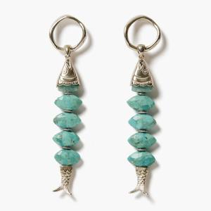 ต่างหูทองแดงอัลลอยด์หินธรรมชาติสีใหม่ต่างหูปลาขนาดเล็กสำหรับผู้หญิง - Product Image 5