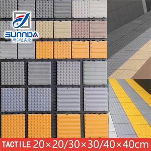 Baldosas de Cerámica y Porcelana Tac Tiles, Guía para Ciegos, Pavimento, Ladrillo para Exteriores, Textura de Tira Punteada, Color Gris, Gris Oscuro, Negro - Product Image 6