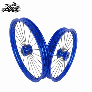 Juego de Ruedas de Aluminio CNC de 21" y 19" para EXC SXF SX XC MC <span class=keywords><strong>125</strong></span> 250 300 450 500 2003-2024, Llanta Negra, Buje Naranja, para Motocross y Dirt Bike - Product Image 3