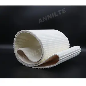 Annilte 5.0mm White PVC Anti-skid Pattern Rough Top Conveyor Belt