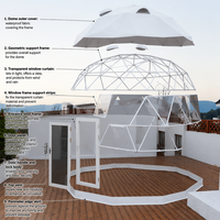 Dôme géodésique de glamping, tente de camping extérieure, yourte, abri de luxe pour événements, tissu Oxford 600D, 2000-3000 mm, imperméable