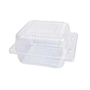Clear Plastic Hinged Take Out Containers Disposable Clam shell Food Cake Containers with Lids