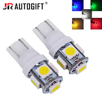 Ampoules LED T10 W5W 5050 5SMD pour l'intérieur de la voiture, éclairage de plaque d'immatriculation, clignotants, 12V, blanc, rouge, jaune, vert, rose, bleu