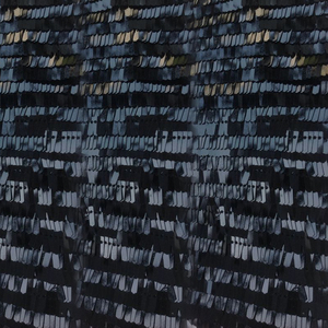 Tissu en maille à sequins noirs rectangulaires de 9 mm, élégant, pour mariage, soirée décontractée, brodé, transparent, tricoté en polyester/métallique - Product Image 6