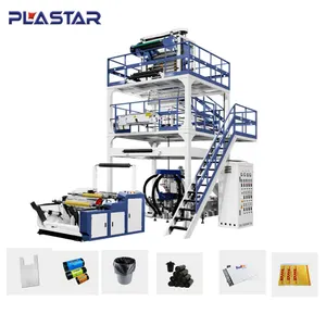 PLASTAR 3 Layer Plastic Film Blowing Printing Machine Innovative And High Technology ABA Shopping Bag Making Pe Film Extruder