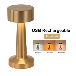 LED <b>Table</b> <b>Lamp</b> Modern Touch Remote Control Dimmable 3 Color Rechargeable Simple Eco-Friendly Dining Desktop Night Light - Product Image 3