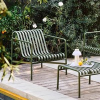Chaise longue d'extérieur moderne combinaison fer métal villa terrasse hôtel jardin canapé style chaise de terrasse