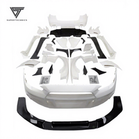Kits de carrosserie personnalisés en fibre de verre + fibre de carbone pour Mitsubishi Lancer Evolution Evo X Modified Upgraded Vrs Wide Ver 2 Style
