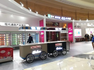 Carrito móvil de helados italianos de calle con vitrina, carrito móvil de helados y paletas. - Product Image 3