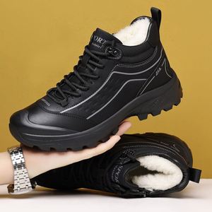 Bottes d'hiver imperméables pour hommes, hauteur cheville, bout rond, en faux daim, semelle extérieure en caoutchouc antidérapante, semelle intermédiaire en EVA, doublure en fourrure - Product Image 4