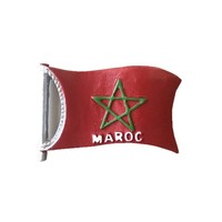 Autocollant de réfrigérateur en résine, drapeau marocain, attractions touristiques, souvenirs architecturaux, autocollant de réfrigérateur tridimensionnel