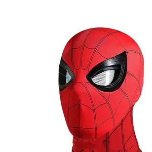 XRスパイダーマンヘッドセット、目の可動式マスク電気全自動リモコン点滅発光ヘルメットマスク子供のおもちゃ