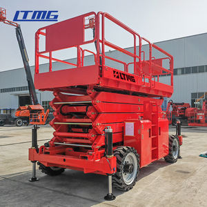 LTMG gunting pundak terbuka, <span class=keywords><strong>15m</strong></span> 18m tinggi pengangkat Diesel mendorong sendiri Platform kerja dengan kaki pendukung - Product Image 4