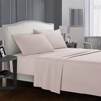 Ensemble de draps de lit de luxe pour hôtel, imprimés sur mesure, imperméables, ajustés, 200TC, antistatiques, polyester/coton, 4 pièces