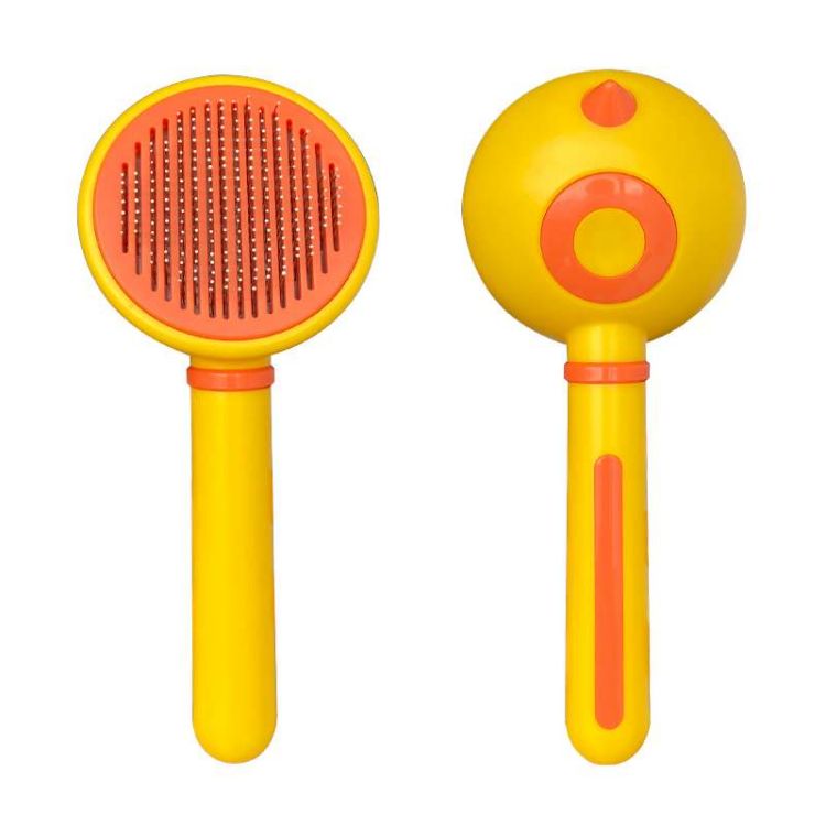 Pettine per Massaggio e Rimozione dei Peli Giallo