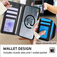 Funda con Cierre y Clip para Tarjetas, para Samsung S23 S24 Plus, Monedero, Fundas de Cuero de Lujo para Teléfono 15 Pro 14 13 12 11 Pro Max
