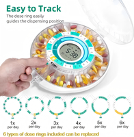 Dispensador de Pastillas Automático Inteligente con Alarma, Organizador Electrónico de Pastillas para 28 Días, para Personas Mayores, Vitaminas y Medicamentos, Fácil de Usar